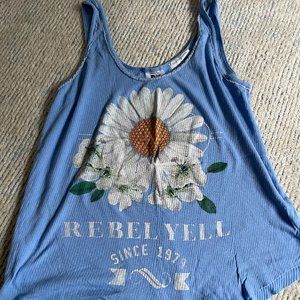 Rebel Yell Blue Sunflower Tank